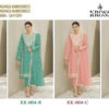 KROSS KULTURE KK-004 ORGANZA EMBROIDERED Semi-stitched Pakistani Suits Wholesale Catalog b2btextile.in