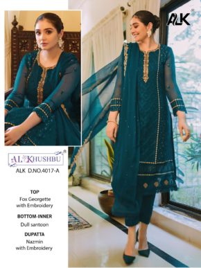 Al Khushbu Georgette Embroidery Pakistani Suit ALK 4017