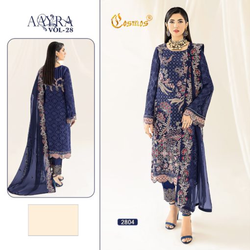 Cosmos Front & Back Work Pakistani Suit Aayra 28