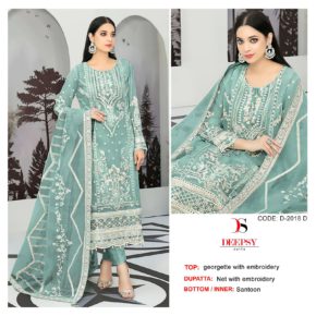 DEEPSY SUITS Georgette Embroidered Pakistani Suit D-2018