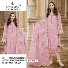 Kross Kulture Organza Embroidered Pakistani Suit KK-066