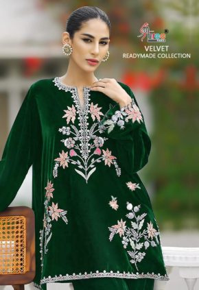 Shree Fabs Readymade Velvet Pakistani Suit R-1182