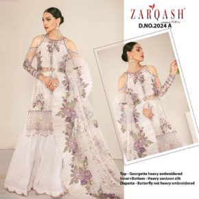 Zarquash Georgette Embroidered Pakistani Suit Z-2024